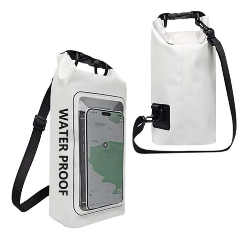 Bolsa Impermeable Estanca 2l Funda Celular Ios Android Playa Blanco
