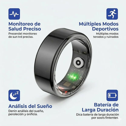 Anillo Inteligente Monitoreo Sueño Talle 9 Ios Android Negro 9