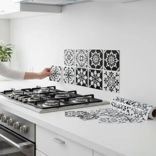 Set Placas Azulejo Adhesivo Vinilo Decorativo Pared Pack X10 Aleatorio
