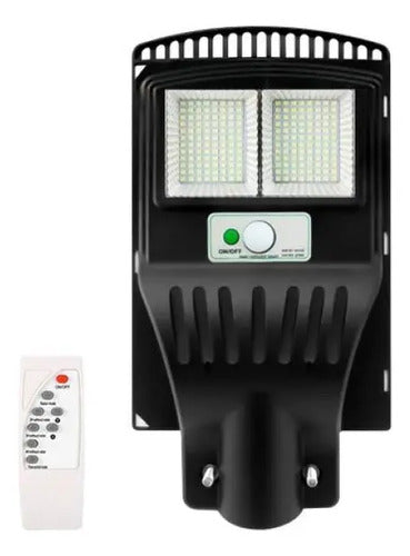 Foco Solar Led Exterior Sensor De Movimiento Reflector 60w Negro Blanco