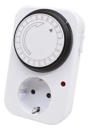 Timer Manual Calefon Schuko Ahorro De Energia Analogico
