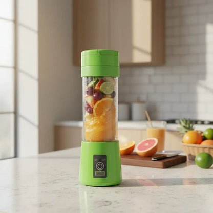 Licuadora Jugo Batido Portatil Usb Recargable 380ml Batidora Verde