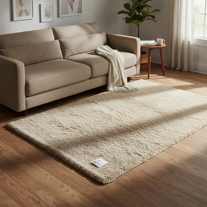Alfombra Decorativa Afelpada Suave Base Gamuza 50x80cm 80 Cm 50 Cm Beige