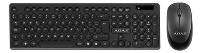 Combo Kit Teclado Mouse Pc Notebook Oficina Inalambrico Usb Negro