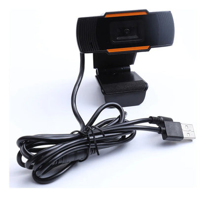 Camara Web Hd Alta Calidad Microfono Autofocus Usb Plug Play Naranja