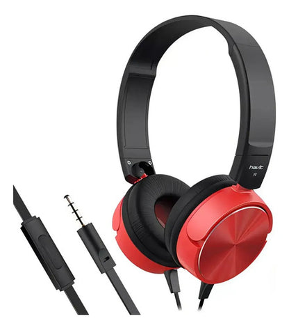 Auriculares Con Micrófono Para Tablet Y Celular Color Rojo
