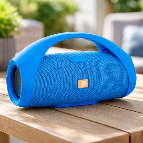 Parlante Inalambrico Bluetooth Ios Android Manija Radio 10w Azul
