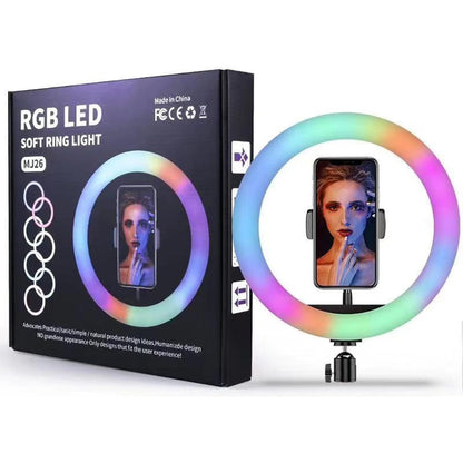 Anillo Aro Luz Led Rgb Con Tripode Flexible 2m Soporte