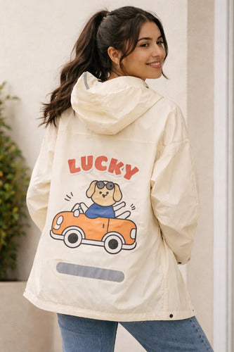 Pilot Impermeable Lluvia Infantil Capucha Visera Reflectivo Beige 3xl ( 130-150cm.) Estampado Infantil Reflectivo
