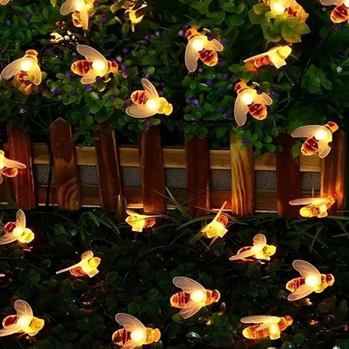 Guia Solar Guirnalda Luces Led Calidas Y Rgb Lamparas 5 Mts