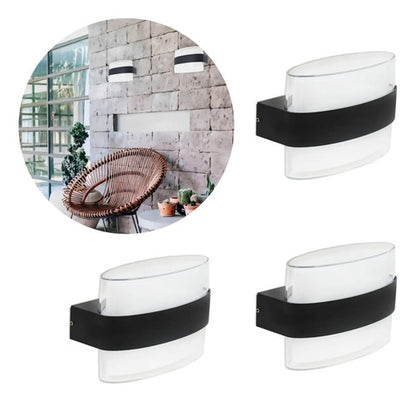 Set X3 Foco Pared Aplique Exterior Lampara Bidireccional
