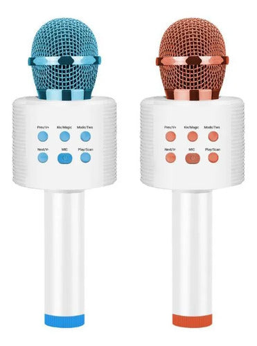 Micrófono Inalámbrico Karaoke Bluetooth Usb Altavoz 5w Aleatorio