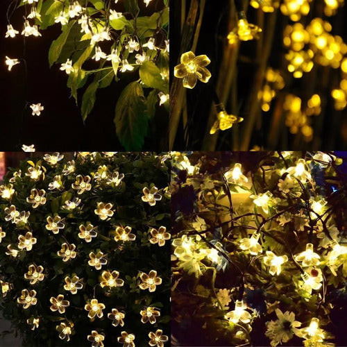 Guirnalda Solar Guia Luces Led Calidas Lamparas Decorar 10mt