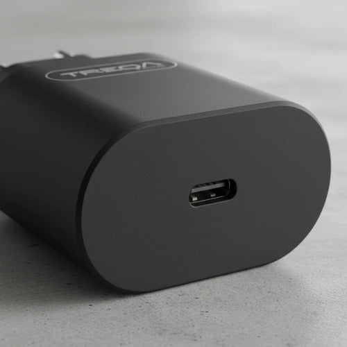 Cargador Rapido Usb Tipo C 25w Celular Tablet Carga Rapida Negro