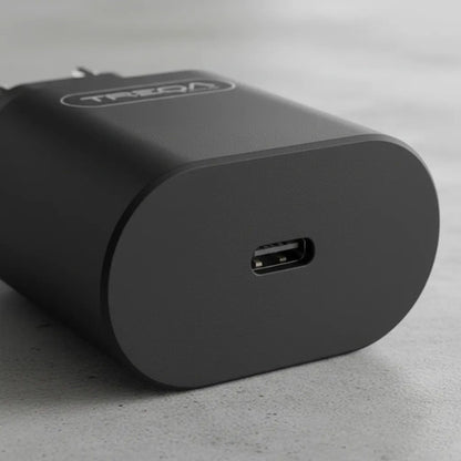 Cargador Rapido Usb Tipo C 25w Celular Tablet Carga Rapida Negro