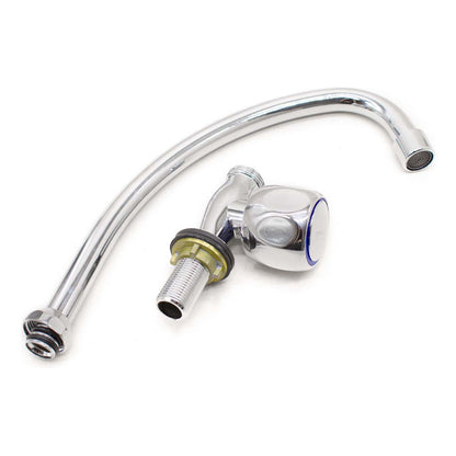 Grifo Cocina Mesada Unitaria Metal Agua Fria Brazo Alto