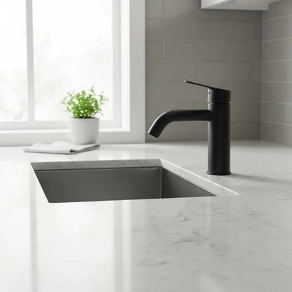 Canilla Grifería Set Monocomando Baño Acero Lavatorio Frio Negro Mate