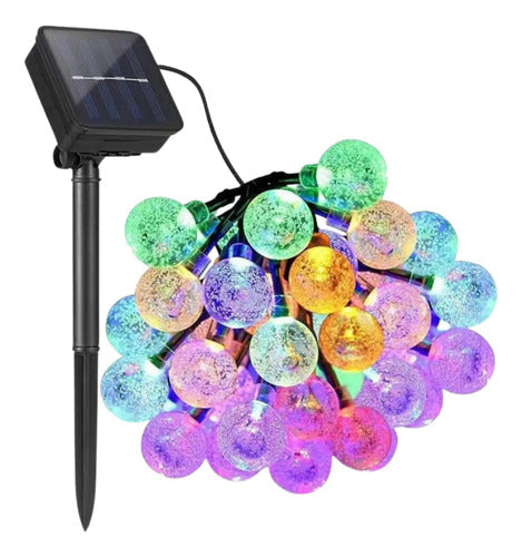 Guia Solar Guirnalda Luces Led Calidas Y Rgb Lamparas 5 Mts