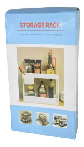 Estante Organizador Multiuso Cocina Baño 2 Niveles Zapateras Negro