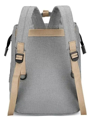 Mochila Pañalera Cuna Impermeable Multifunción Bebé Viaje Color Azul