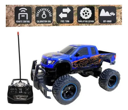 Camioneta 4x4 Control Remoto Todoterreno 1:14 Negro Y Azul Azul