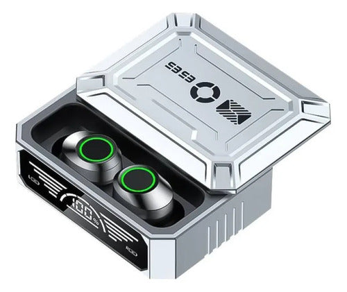 Auricular Bluetooth Inalámbrico Lcd Led Power Bank 4h 10m Plateado