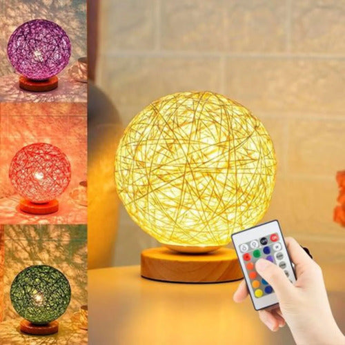 Lampara Veladora Led Tejida Decorativa Con Control Usb