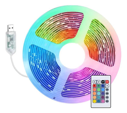 Guia De Luces Led Rgb Con Control Remoto Y App 6 Metros Rgb