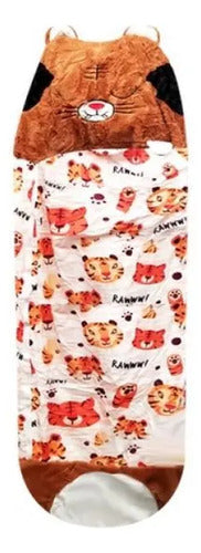 Bolsa De Dormir Infantil Para Niños Peluche 175x70cm Talle L