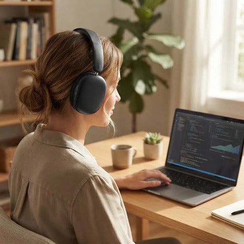 Auriculares Inalámbricos Micrófono Plegables Bluetooth 5.3 Negro