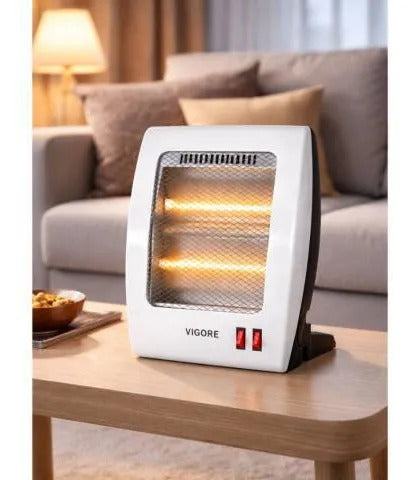 Calefactor Electrico Estufa Portatil Doble Tubo 800w 36-27cm Blanco