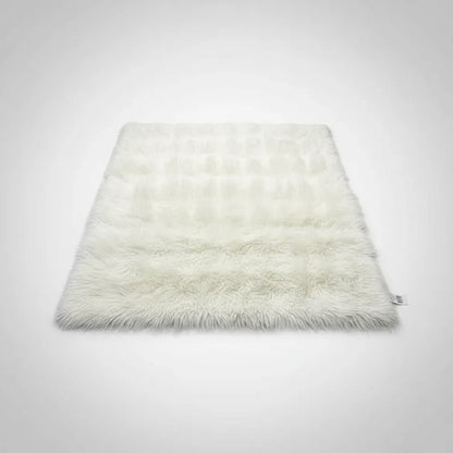 Alfombra Felpa Relieve Suave Base Gamuza 50x80cm Felpudo 80 Cm 50 Cm Blanco