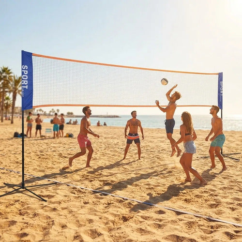 Red Deportiva Multiuso Fútbol Tenis Vóley Bádminton 2.4m Azul