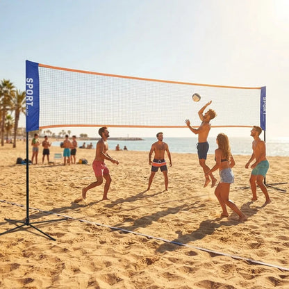 Red Deportiva Multiuso Fútbol Tenis Vóley Bádminton 2.4m Azul