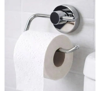 Soporte Portarrollos Papel Higienico Para Baño Pared Rollo Plateado