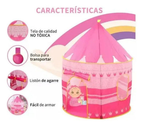 Carpa Castillo Infantil Para Niños Con Bolso