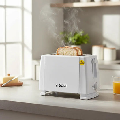 Tostadora Electrica 2 Rebanadas 700w Pan 6 Niveles Acero Blanco