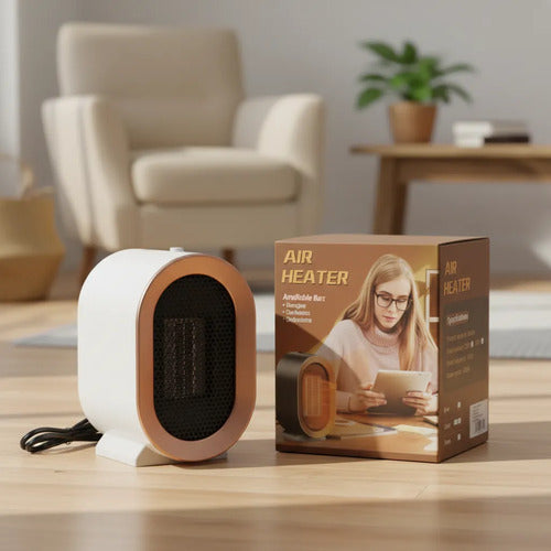Calefactor Electrico Portatil Ceramico 1200w Estufa Invierno Blanco