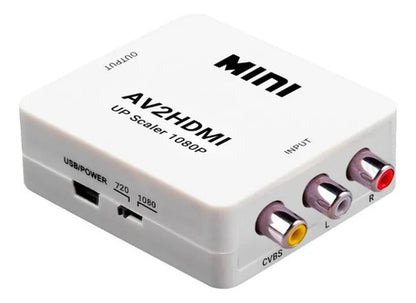 Conversor Adaptador Av Rca A Hdmi Full Hd 1080p Audio Video