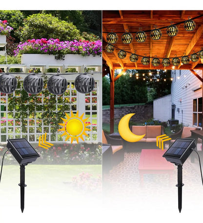 Set X2 Guirnalda Solar Guia Luces Led Calidas Lamparas Calidas