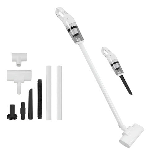 Aspiradora Inalambrica Portatil Recargable 2 En 1 Blanco
