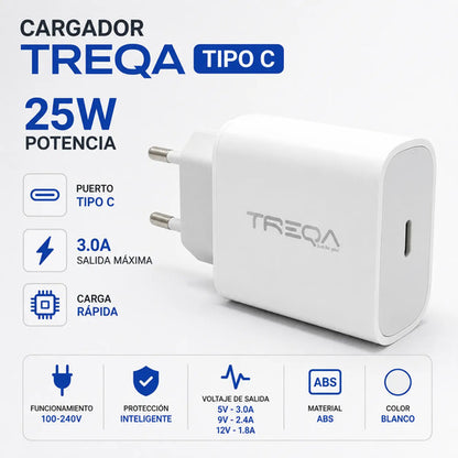 Cargador Rapido Usb C Celular Tablet Carga Rapida Pared Blanco
