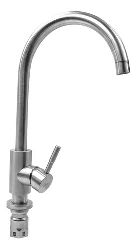 Grifo Para Mesada Canilla Metalica De Cocina + Colillas