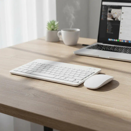 Teclado Y Mouse Inalambrico Bluetooth Recargable Combo
