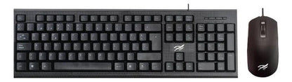 Kit Combo Teclado Mouse Usb Cable 1.5m Pc Oficina Notebook Negro