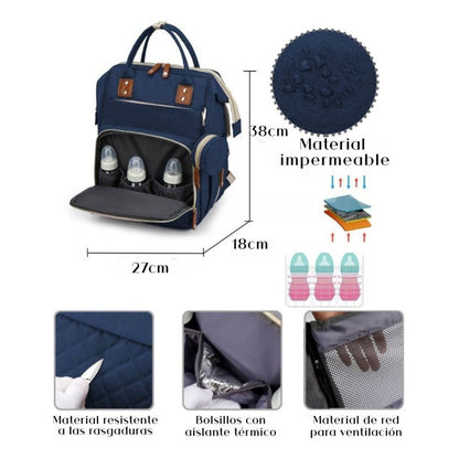 Mochila Maternal Convertible Con Cambiador