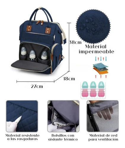 Mochila Maternal Convertible Con Cambiador