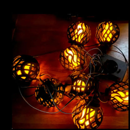 Set X2 Guirnalda Solar Guia Luces Led Calidas Lamparas Calidas