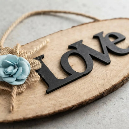Adorno Cartel Decorativo Love De Madera 30x12cm Love