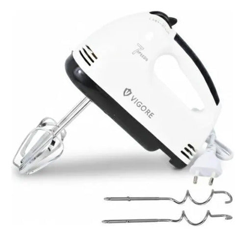 Batidora Electrica Manual 7 Velocidades 260w De Mano Liviana Blanco 50 Hz